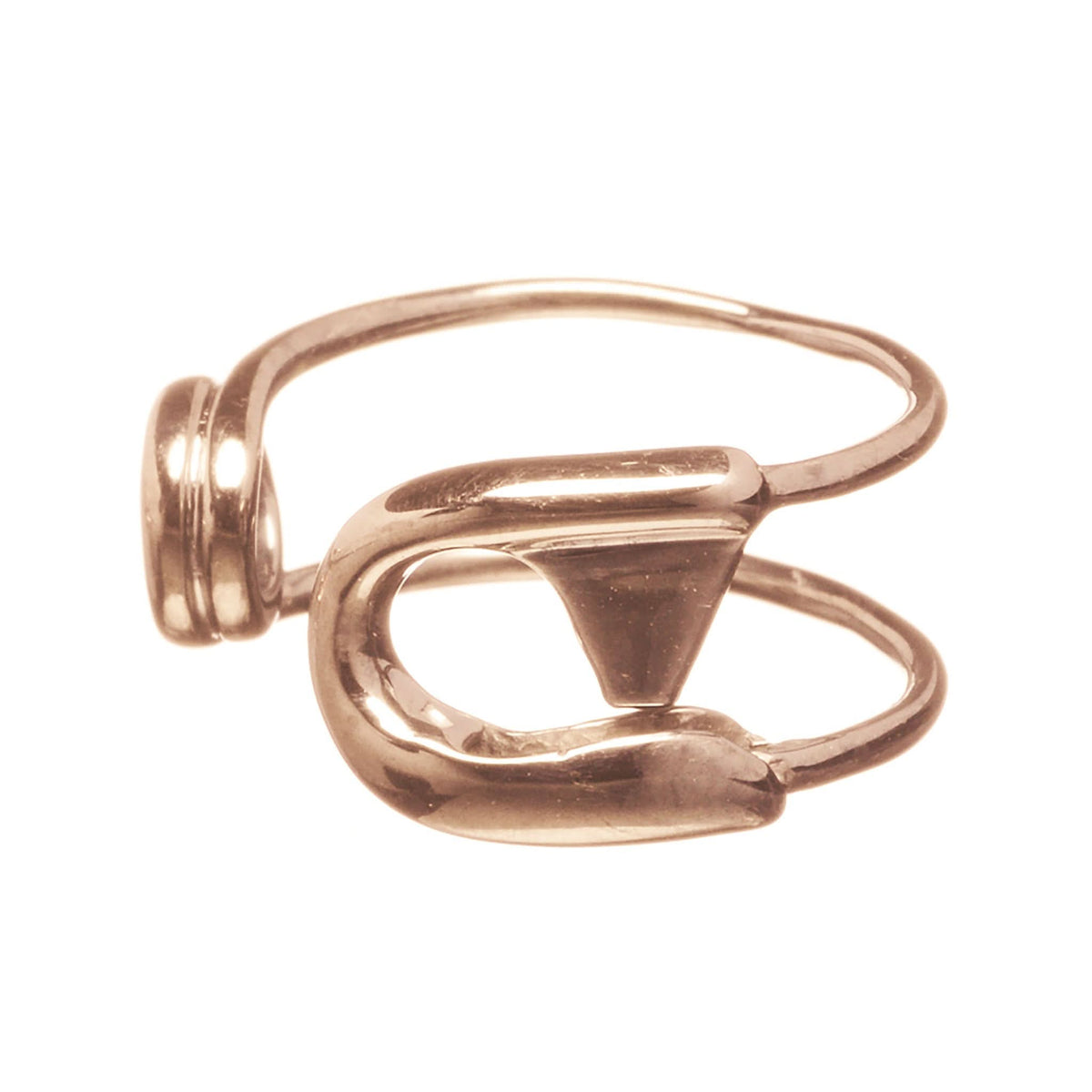 Gold safety clearance pin ring