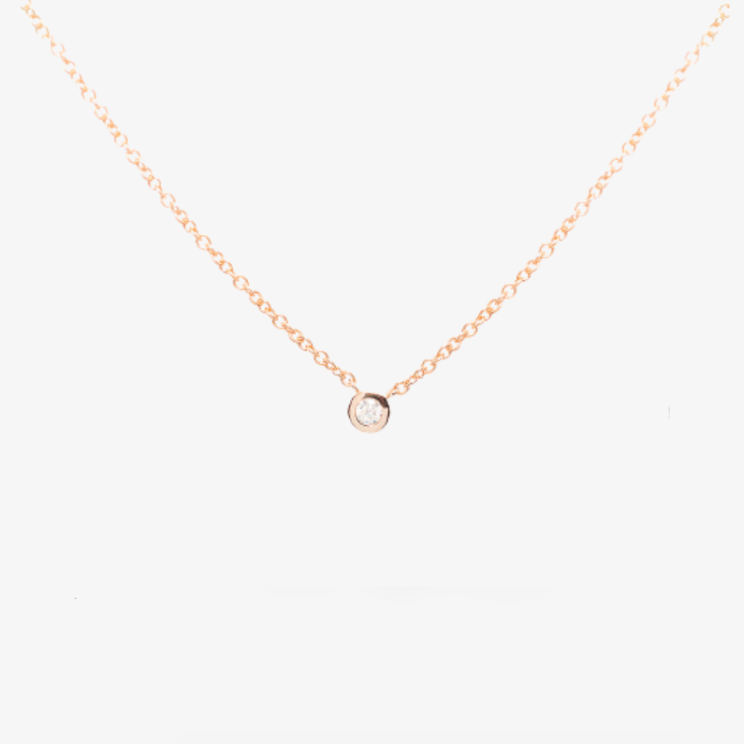 Star Mini Solitaire Necklace (9K Gold) - Carrie K. 