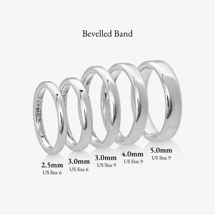 Bevelled Band - 2.5mm - Carrie K. 