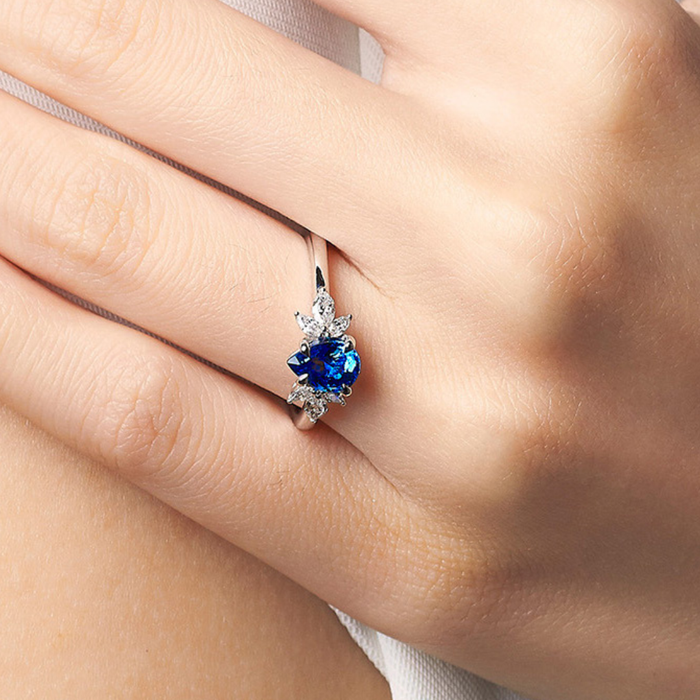 1.02ct Blue Sapphire Atria Ring - Carrie K. 