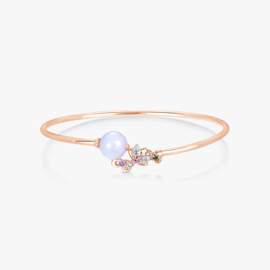 Lotus Lavender Jade Twisty Bangle - Carrie K. 