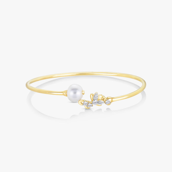 Lotus Pearl Twisty Bangle - Carrie K. 