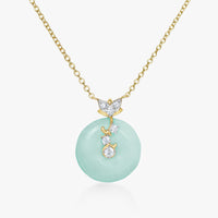 Lotus Green Jade Coin Necklace - Carrie K. 