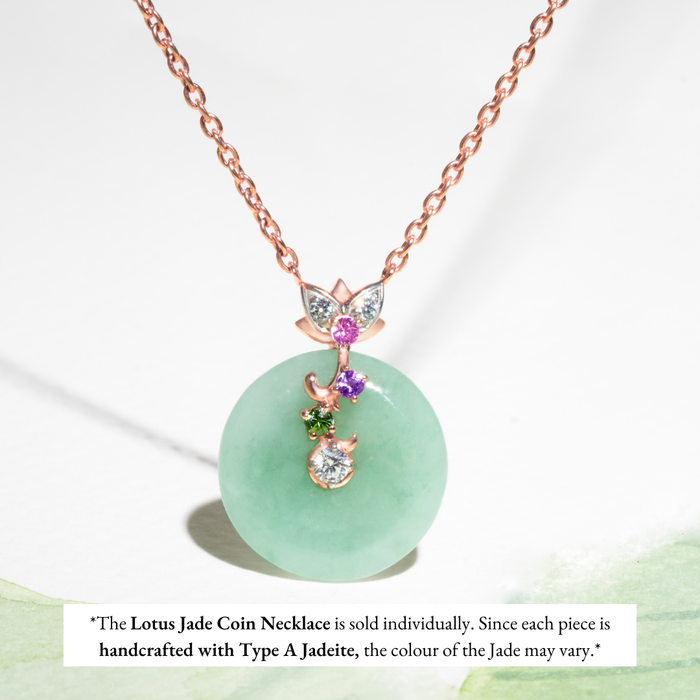 Lotus Green Jade Coin Necklace - Carrie K. 