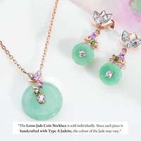 Lotus Green Jade Coin Necklace - Carrie K. 