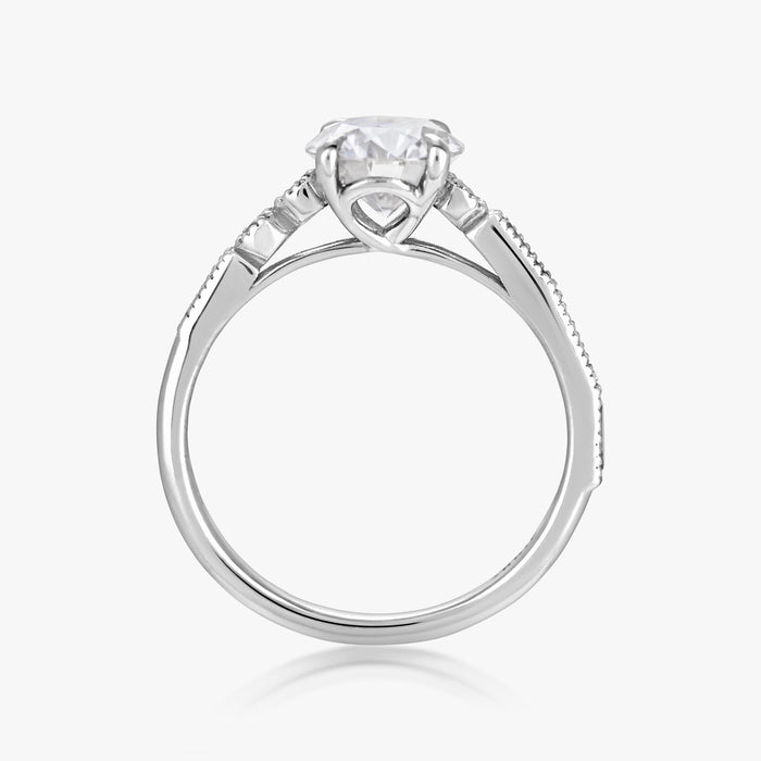 Milgrain Morse Solitaire Ring - Carrie K. 