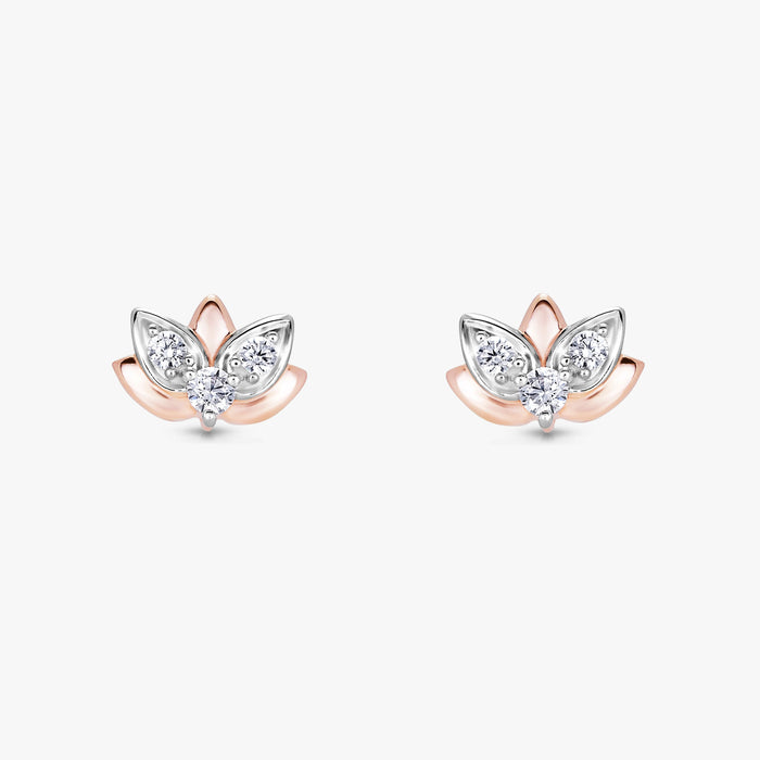 Lotus Ear Studs (14K Gold) - Carrie K. 